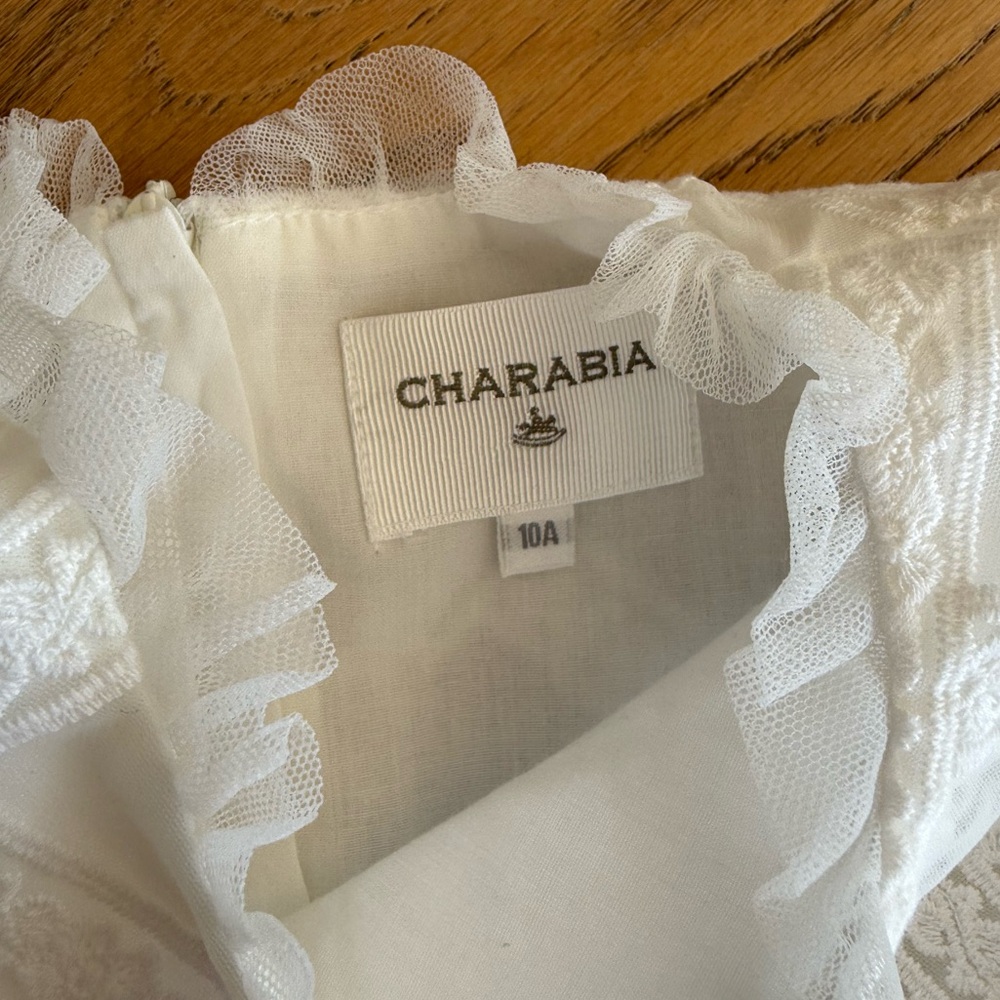 Charabia Paris Girls Tulle Embroidered Dress 10 - Picture 3 of 4
